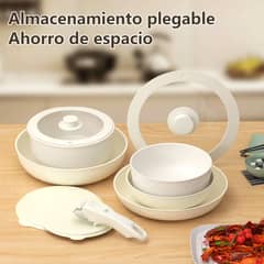 AIZO - Batería De Cocina Antiadherente 15 Piezas Ollas