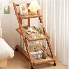 AIZO - Carrito Plegable Organizador Ruedas Rota Multiuso 3 Niveles