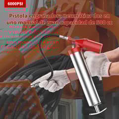 AIZO - 8 pcs 500cc Engrasadora puede ser manual neumática 6000PSI