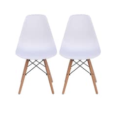SPAZZIO - Kit 2 sillas Badem blancas - Blanco