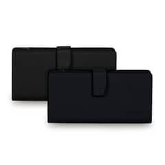 CARVEN - 2 Billeteras de mujer Vesta negra y azul