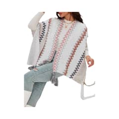 GENERICO - Cardigan ondulado con rayas