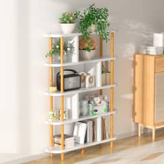 AIZO - Biblioteca Librero Organizador Estantes 5 Niveles 136x80cm
