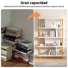 AIZO - Biblioteca Librero Organizador Estantes 5 Niveles 136x80cm