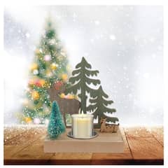 EVEREEN - Candelabro Decorativo Navideño Para Mesa vela No Incluida Ciervo-