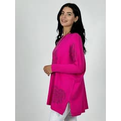ENIGMATICA BOUTIQUE - Sweater Spandex Rosas Brillantes - Fucsia