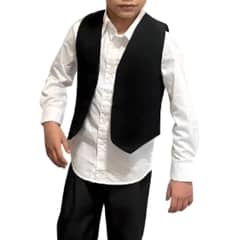 UTILISIMO - Chaleco Bolero Negro Para Niño Talla 12 Fechas Patrias