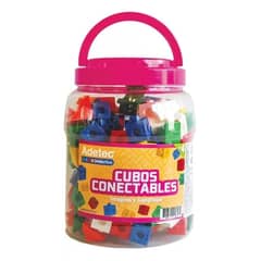 ADETEC - Juego Didáctico Cubos Conectables 140 Piezas