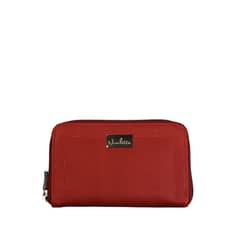 NICOLETTA - Billetera de Mujer rojo 100% cuero genuino