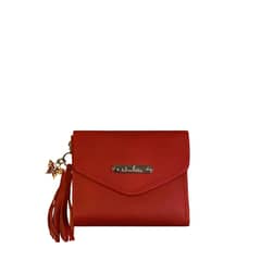 NICOLETTA - Billetera de Mujer rojo 100% cuero genuino