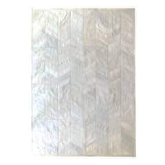 MOO HOGAR - Alfombra Cuero Natural 206 X 296 Cm Diseño Chevron