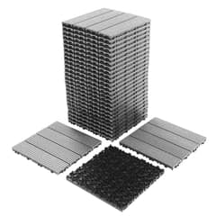 GENERICO - Piso Deck Terraza 30x30x2cm Pack x11 Palmetas 1 m2 Gris