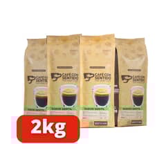 CAFE CON SENTIDO - X4 Café Con Sentido - Sabor Gentil Grano 2 Kilos