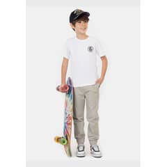 MAUI AND SONS - Polera MC Shark New Day Blanco Niño