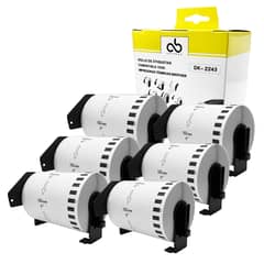 CELLBOX - Pack de 6 Rollos + Soporte Etiqueta DK2243 - 102mm x 30.48m