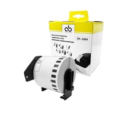 CELLBOX - Rollo + Soporte Etiqueta Continua DK 2205 - 62mm x 30.48m
