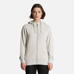 LIPPI - Polerón Mujer Ulmo Full Zip Hoody Sweatshirt Gris Melangue