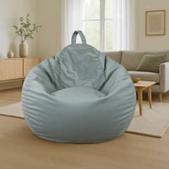 JOYTEK - Puff Pera de Lino talla XL 120x80 GRIS CLARO
