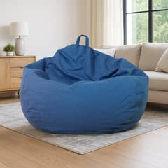 JOYTEK - Puff Pera de Lino talla XL 120x80 AZUL