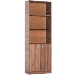 MOBIKIT - Estante 5 Niveles con Puertas Nogal