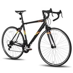 HILAND - Bicicleta Ruta Aro 28 Negro + Funda gratis