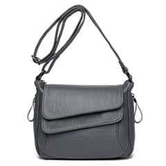 DANWEILE - Señoras Bolsa de hombro de cuero suave Crossbody Mochila-Blanco