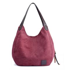 DANWEILE - Bolso de lona Bolso de hombro de gran capacidad Tres bolsillos Mochila
