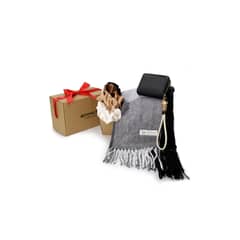 GENERICO - Set de regalo bufanda cashmere+billetera+scrunchies