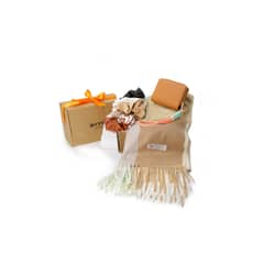 GENERICO - Set de regalo bufanda cashmere+billetera+scrunchies