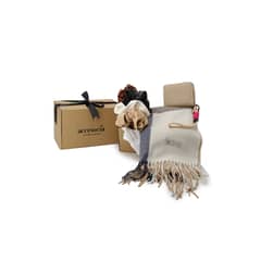 GENERICO - Set de regalo bufanda cashmere+billetera+scrunchies