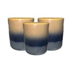 GENERICO - Set 3 Tazas de Cerámica color Marrón de 11 oz