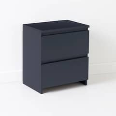 KLIK - Velador Cajones Doble Madera Moderno Minimal Negro 2.0