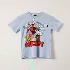 DISNEY - Polera Manga Corta Niño Mickey Celeste