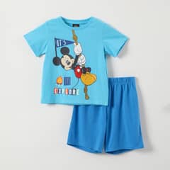 DISNEY - Pijama Corto Niño Mickey Celeste