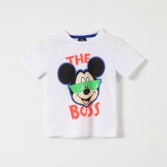 DISNEY - Polera Manga Corta Niño Mickey Blanco