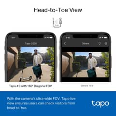 TP LINK - Timbre Inteligente con Vídeo y Batería Tapo D230S1