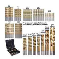 GENERAC - Juego De Brocas De Acero Rápido Para Metal Y Madera, 99 Pzs