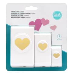 AMERICAN CRAFTS - Set 3 perforadoras diseño Corazón We R Memory Keepers