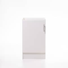 MOBELTEK - Base de Cocina de 1 Puerta 50 cm Blanca Izquierda
