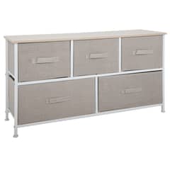 LUMAX - Cajonera Comoda 5 Cajones Organizador Tela Reactangular