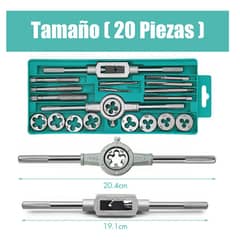 GENERAC - Kit De 20 Machuelos Con Maneral Broca Tipo Matraca Ajustable