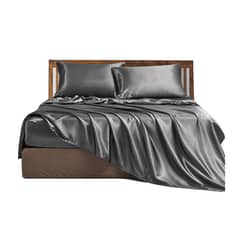 GENERAC - Sábana King Size Lujosa De Satín 4 Pas Suave Antiácaros