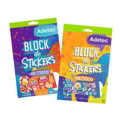 ADETEC - BLOCK DE STICKERS MASCOTAS ADHESIVAS + 400 STICKERS