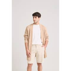 VELEZ - Vélez Sweater Helios Oversized Hombre Diseño Rectilíneo Arena
