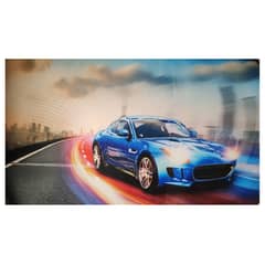 SMARTY - Alfombra Lisa Gamer Juvenil Infantil City Blue Cars 150x200 CM