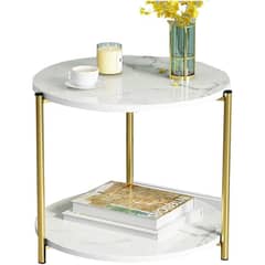 U BUY - Mesa Auxiliar Decorativa Para Sala De Estar Color Blanco