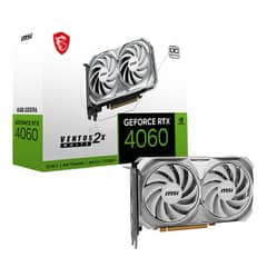 MSI - Tarjeta de Video RTX 4060 Ventus 2X White 8GB OC