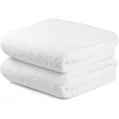 AZ AURAZEUS - Juego De 2 Toallas De Baño Blanca Microfibra Suave De Mano Grande Az