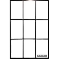 GENERICO - Espejo diseño moderno con marco de fierro tipo ventana 180x100