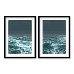 RETELA - Cuadro Duo MAR - Negro - 70x50 cm